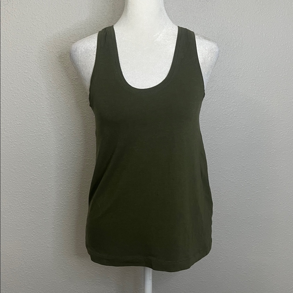 Banana Republic Factory Scoopneck Tank Top Green Size XS
